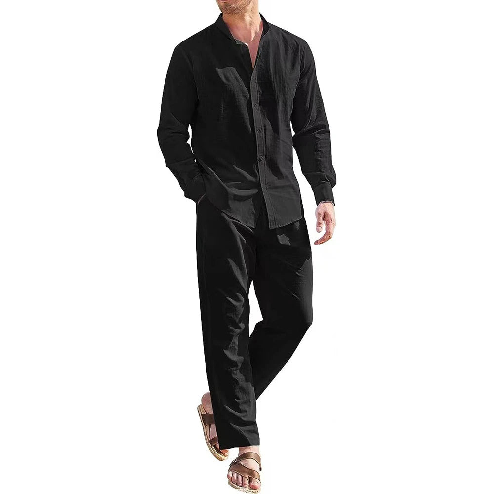 Casual uomo cordinato camicia e pantalone