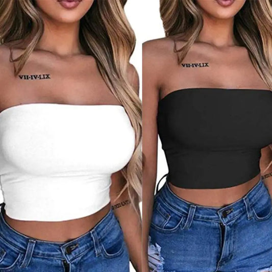 Top donna senza bretelle