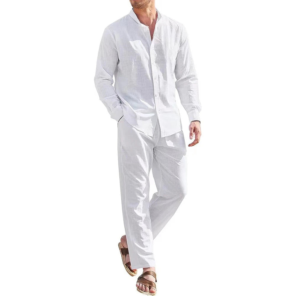 Casual uomo cordinato camicia e pantalone