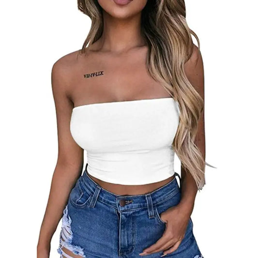 Top donna senza bretelle