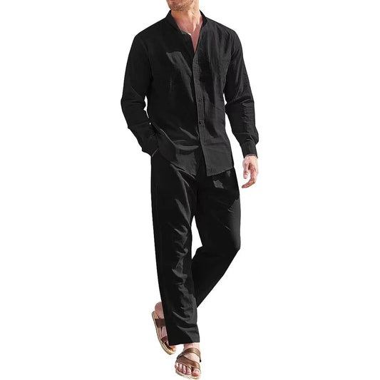 Casual uomo cordinato camicia e pantalone